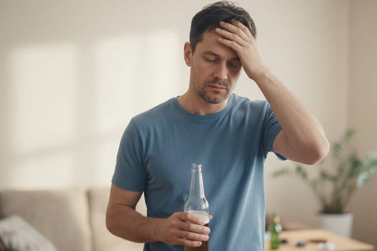Мужчина отравился алкоголем дома